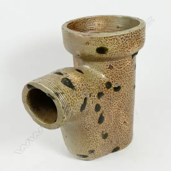 An attractively salt glazed Avondale Brick & Pottery Co. gully trap