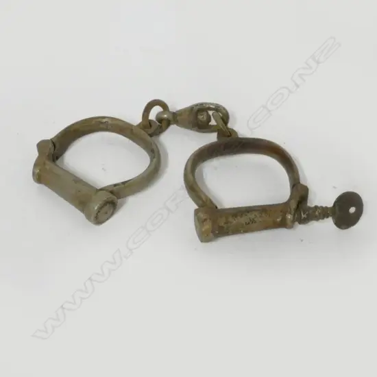 A pair of vintage handcuffs