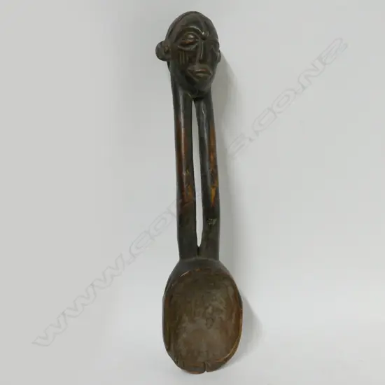 A carved African spoon