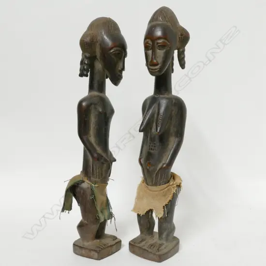 A pair of Baoulé (Ivory Coast) ancestor carvings