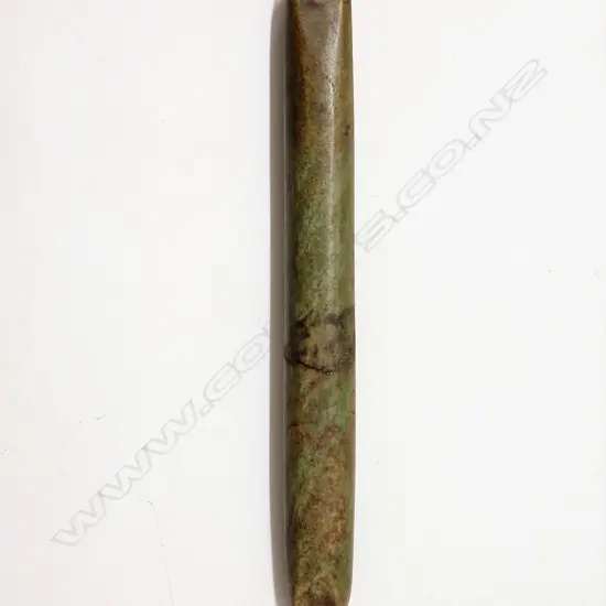 A pre-European Maori carved pounamu chisel
