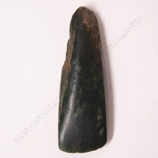 An old Maori carved pounamu small toki