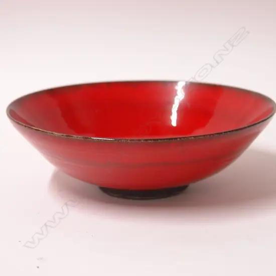 A Len Castle small 'Red Lava Bowl'