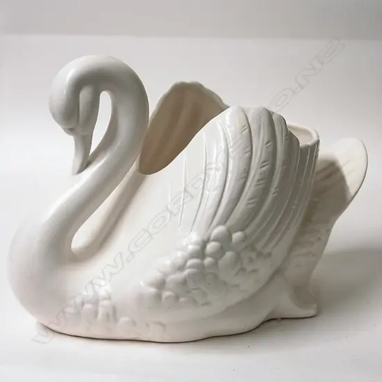 A Crown Lynn large swan vase