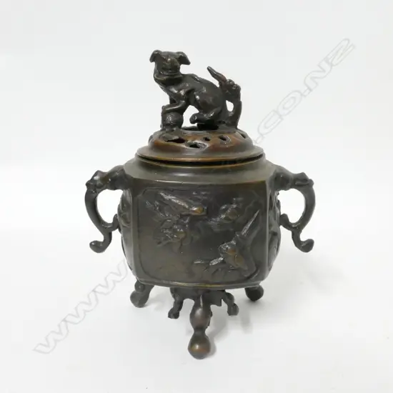 A Japanese bronze censer