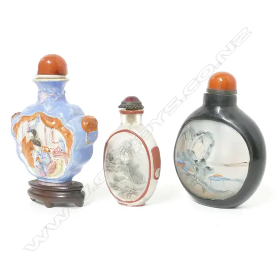 Three Chinese snuff bottles