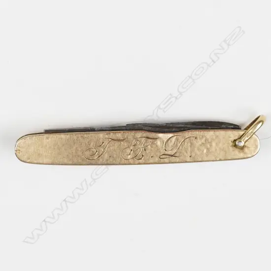 A 14ct. gold pocket knife