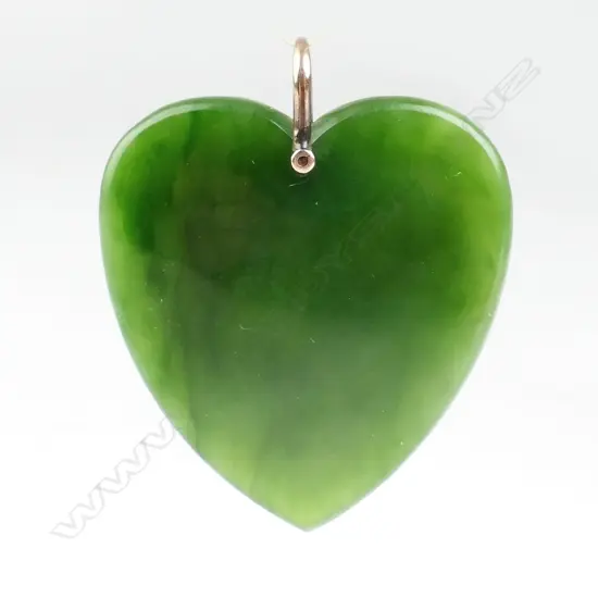 A colonial pounamu heart pendant