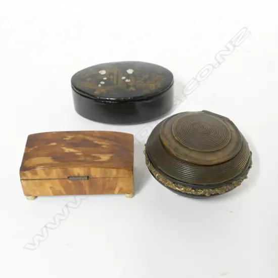Three 19thC snuff boxes