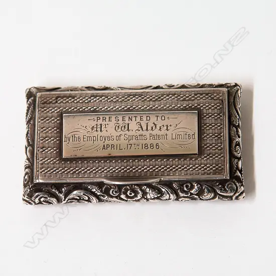 A George IV silver presentation snuff box