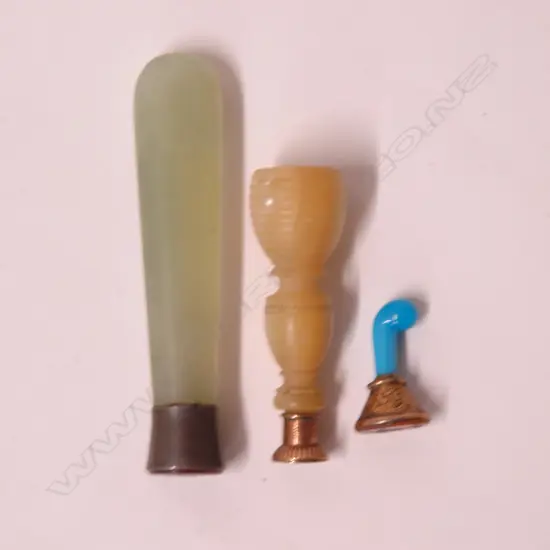 Three small 19thC personal wax seals