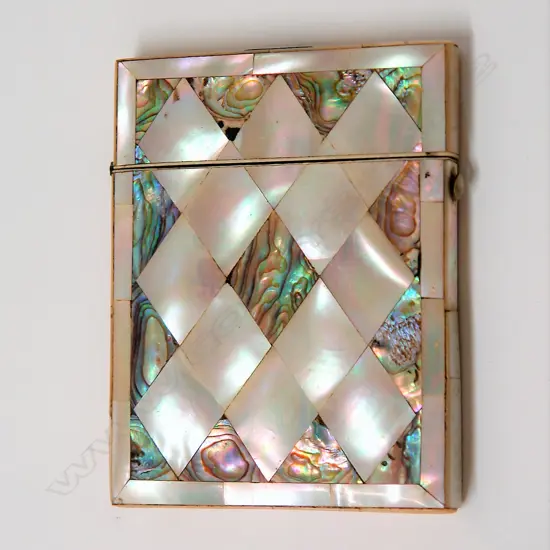 A Victorian flip-top card case