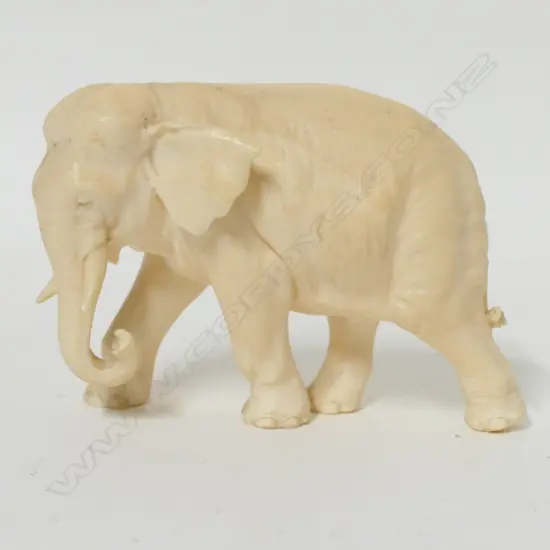 An old finely carved ivory elephant