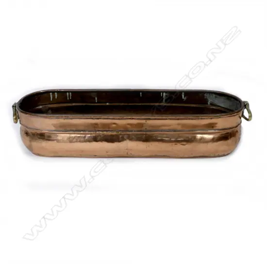 A long copper planter