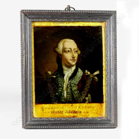 A late 18thC miniature portrait of George III (King of Great Britain)
