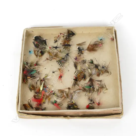 A Scottish anglers merchant's postal cardboard box