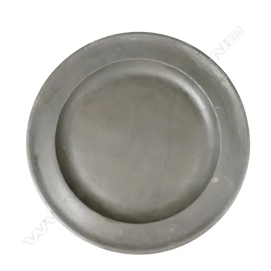 A large Georgian pewter charger