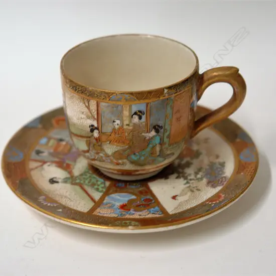 A Satsuma teacup and saucer
