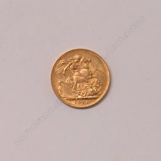 A 1914 full gold sovereign