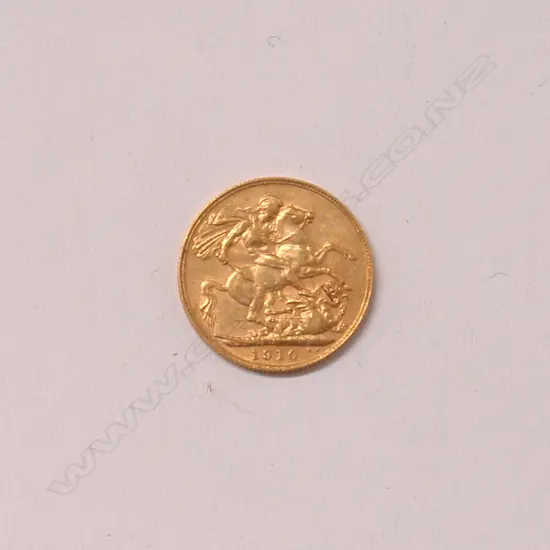A 1910 gold full sovereign
