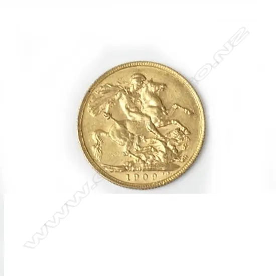 A 1909 gold full sovereign