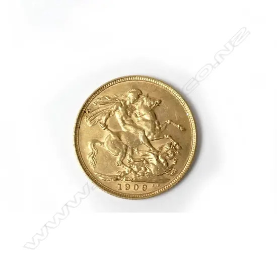 A 1909 gold full sovereign