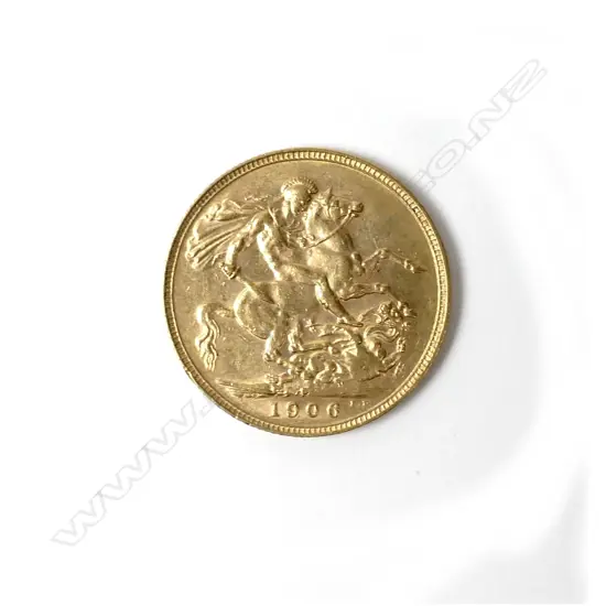 A 1906 gold full sovereign