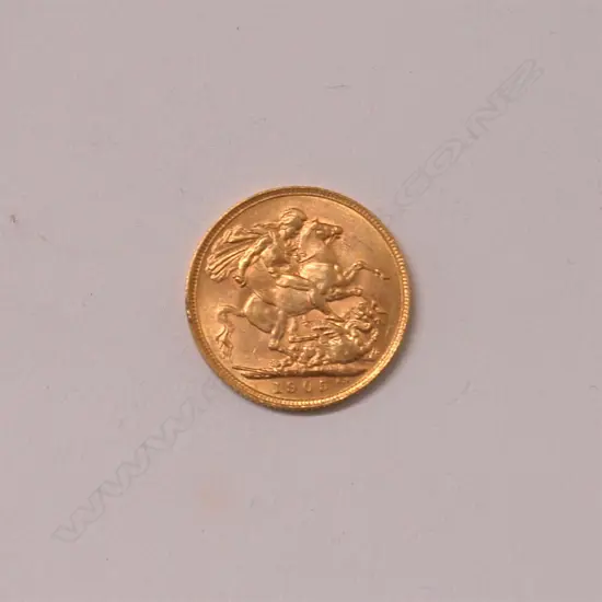 A 1905 gold full sovereign