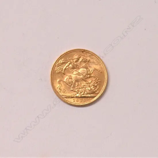 A 1912 gold full sovereign