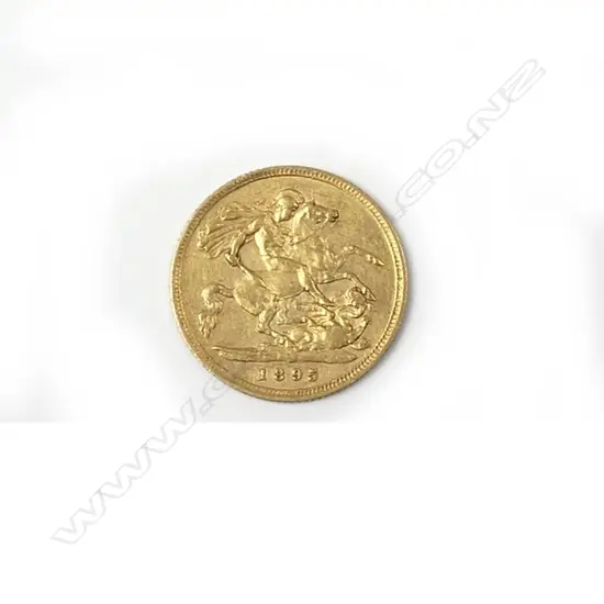 An 1895 gold half sovereign