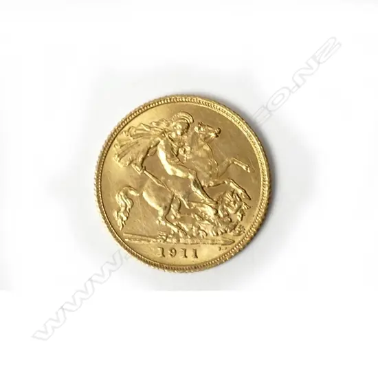 A 1911 gold half sovereign