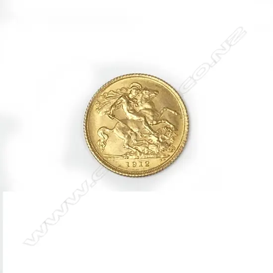 A 1912 gold half sovereign