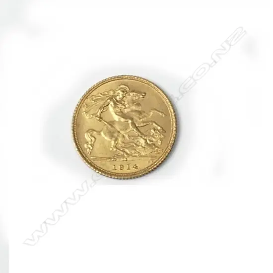 A 1914 gold half sovereign