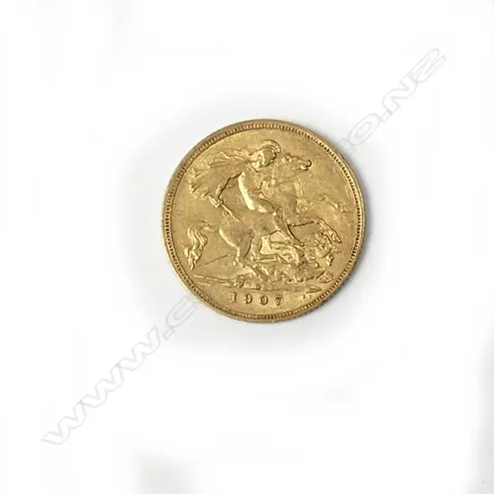 A 1907 gold half sovereign