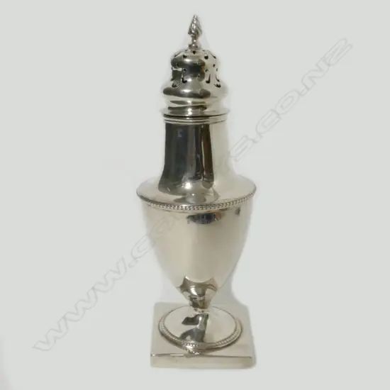 A George III silver sugar caster