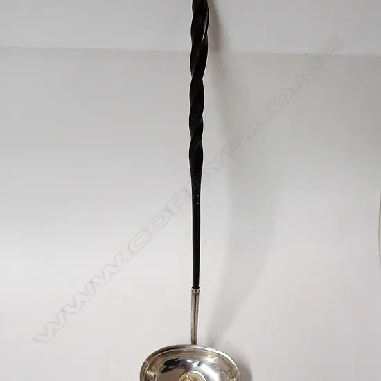 A George III silver and baleen handled toddy ladle