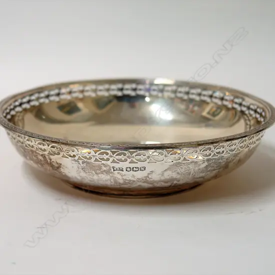 A 1930s silver circular bowl