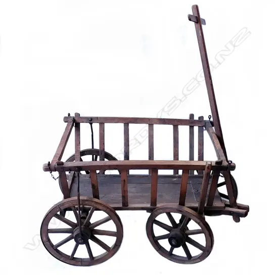 An antique European dog cart