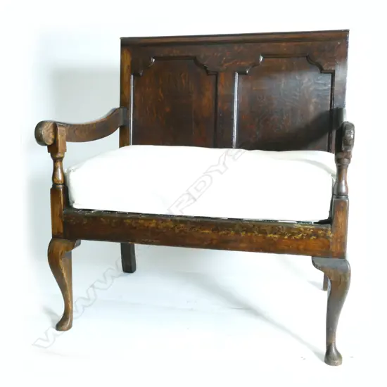 A Georgian oak settle