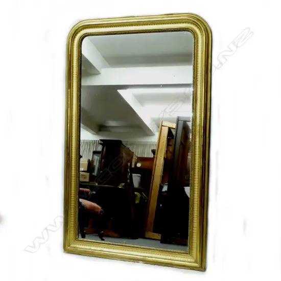 A 19thC gilt framed overmantel mirror