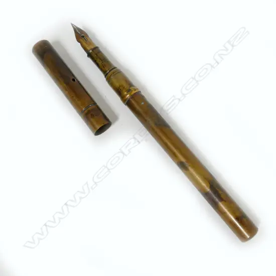 A brass Eagle Pencil Co cartridge filler fountain pen