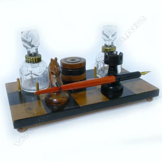 A chess themed desk set