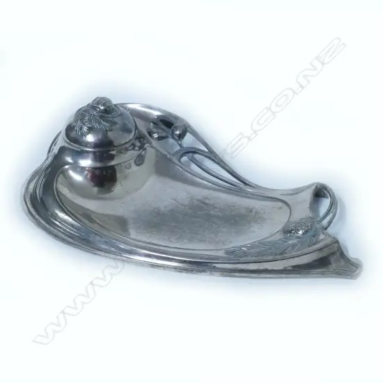 A WMF silver plated Art Nouveau inkwell