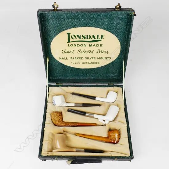 A boxed collection of pipes