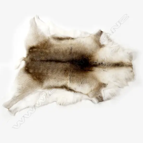 A good quality reindeer skin rug