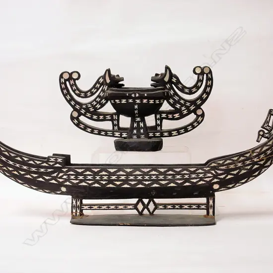 Two Solomon Islands wood carvings,