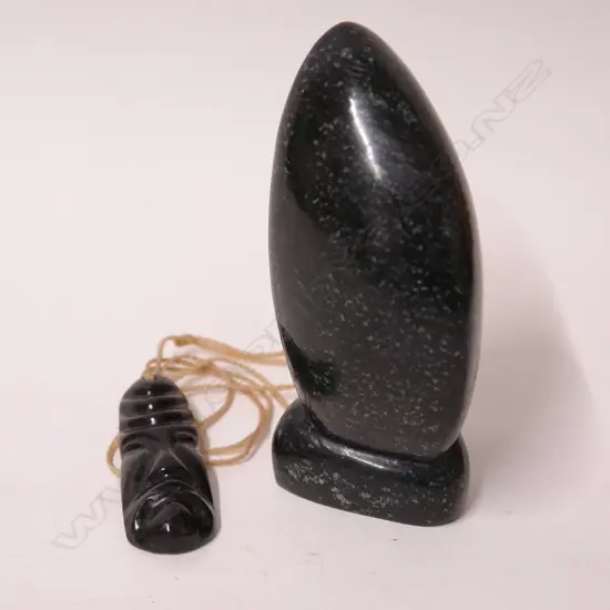 Steven Gwaliasi two carved hardstone items