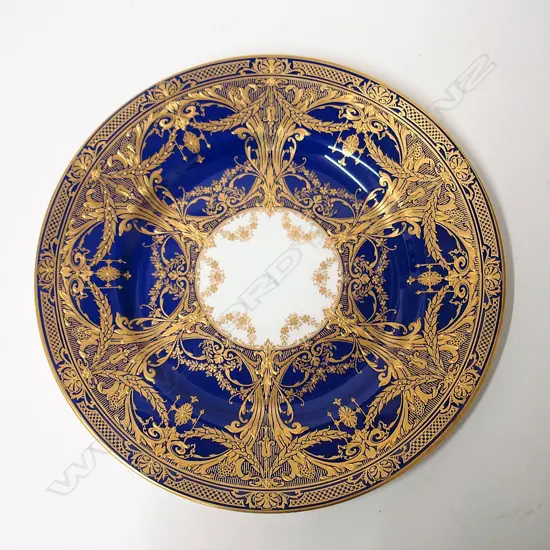Royal Worcester elaborately gilded plate