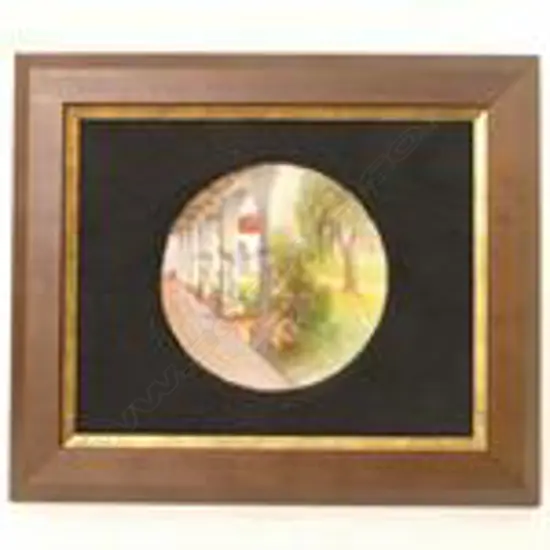 A Royal Worcester framed plaque