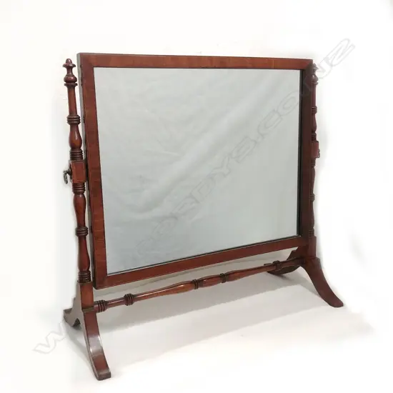 A Regency mahogany toilet mirror